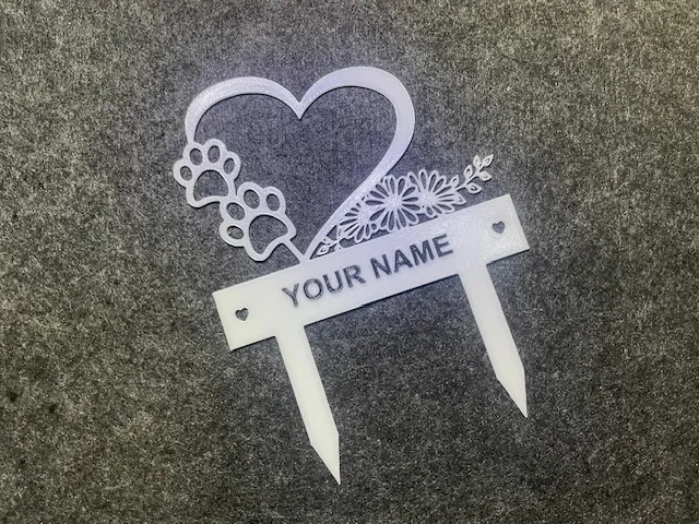 Memorial-Gravestone-Remembrance Sign-Dog-Cat Heart