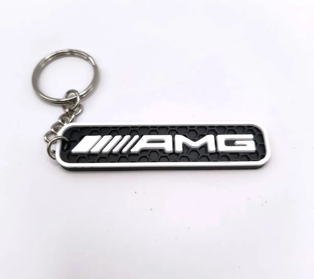 Mercedes AMG Logo keychain, another view - Car Brand Keychains, accessory