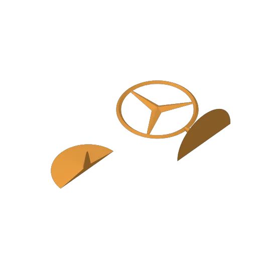 Mercedes Standing Badge, another view - Car Badges & Emblems, Benz