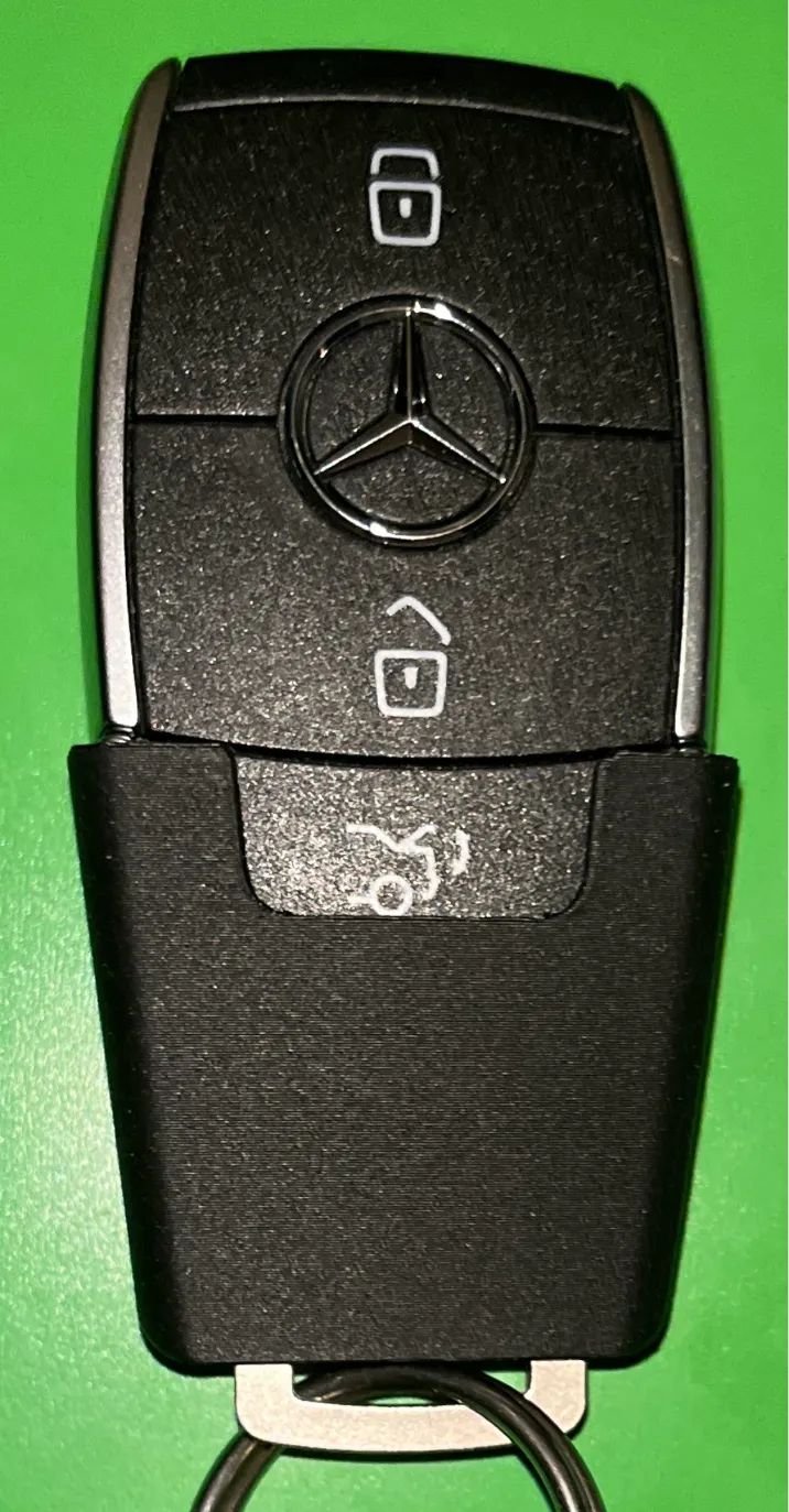 Mercedes key - trunk button cover, another view - Car Organisers, Hooks & Bins, mercedes key trunk button cover eqb eqa