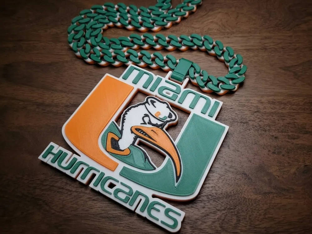 Miami Hurricanes Hype Chain, photo 4 of 4 - Miami Hurricanes Hype Chain Jewellery & Accessories