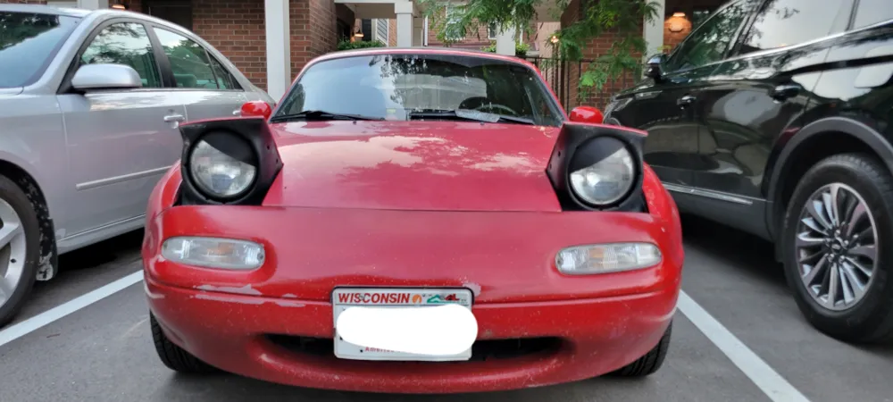 Miata angry eyes headlight cover, photo 3 of 4 - Mirrors, Lights & Exterior Parts, na miata
