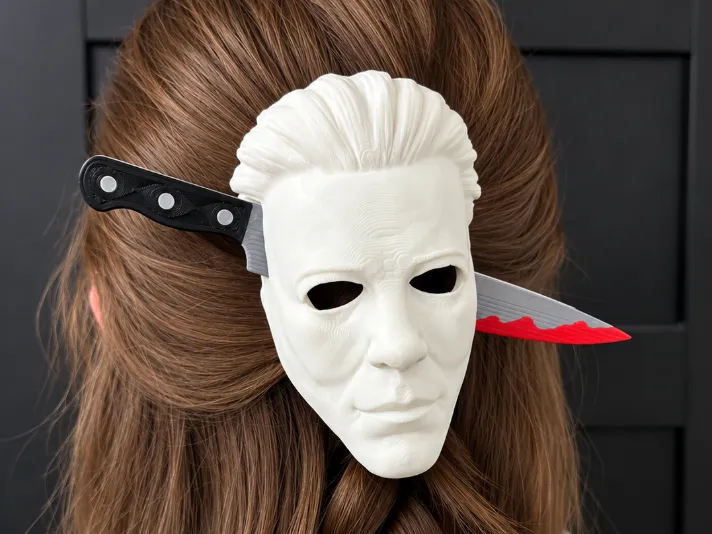 Michael Myers Hair Clip | Michael Myers Hair Pin, photo 4 of 4 - Michael Myers Hair Clip | Michael Myers Hair Pin Fashion