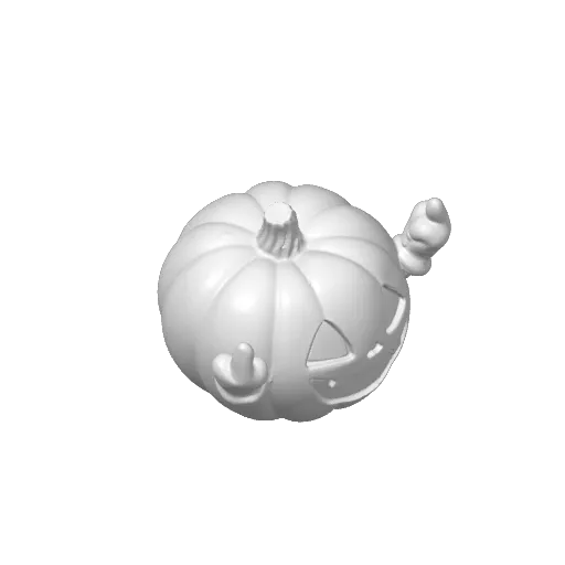 Rude Pumpkin Halloween Desk Ornament, photo 4 of 4 - Rude Pumpkin Halloween Desk Ornament Art