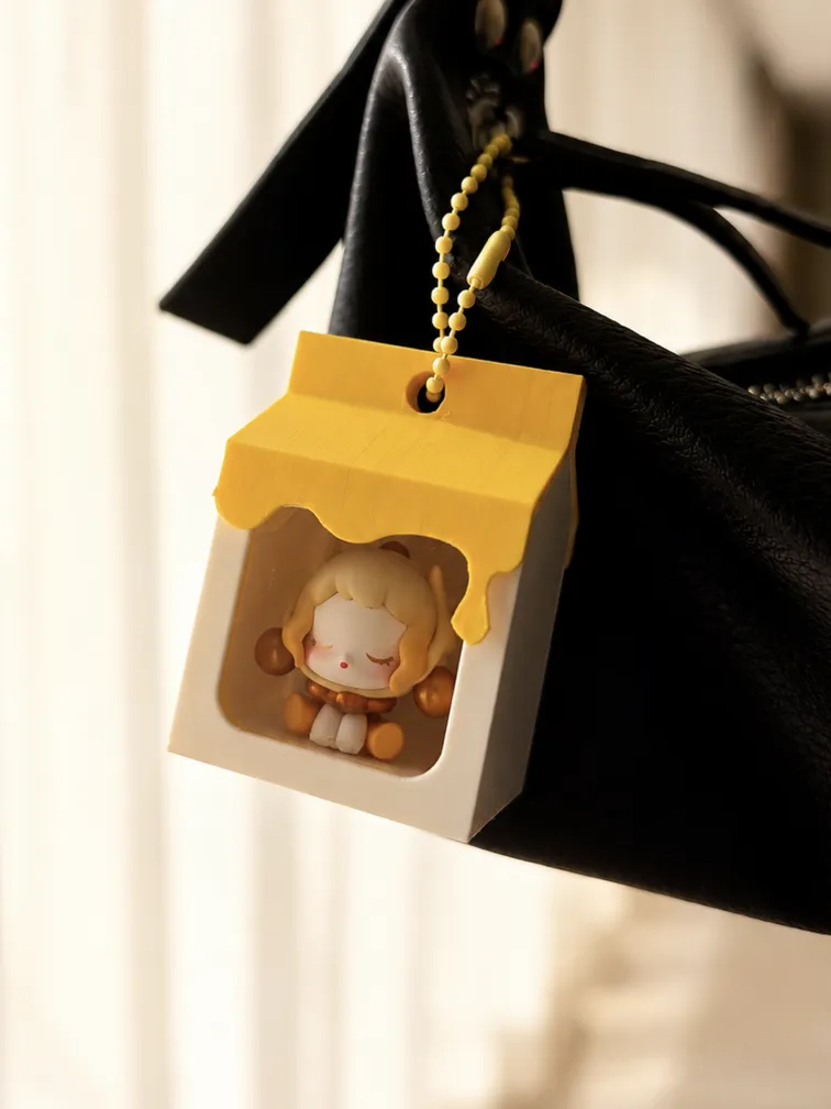 Milk Carton Keychain with Storage, photo 3 of 4 - Keychains, trendy fun