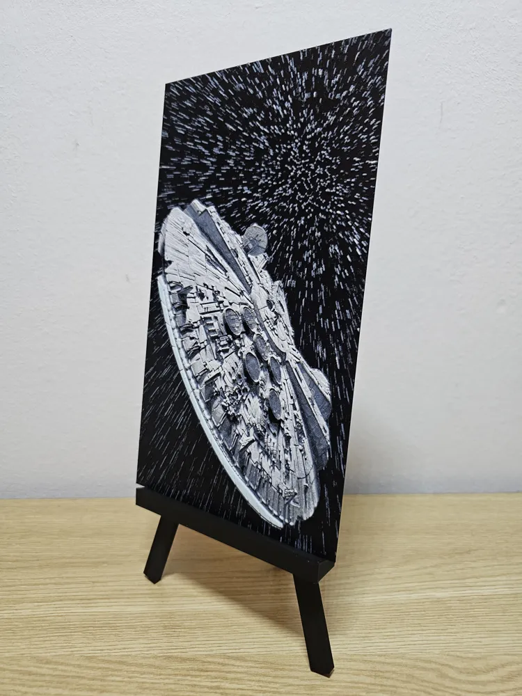 Millennium Falcon Star Wars Hueforge, photo 2 of 4 - Millennium Falcon Star Wars Hueforge Generative Art