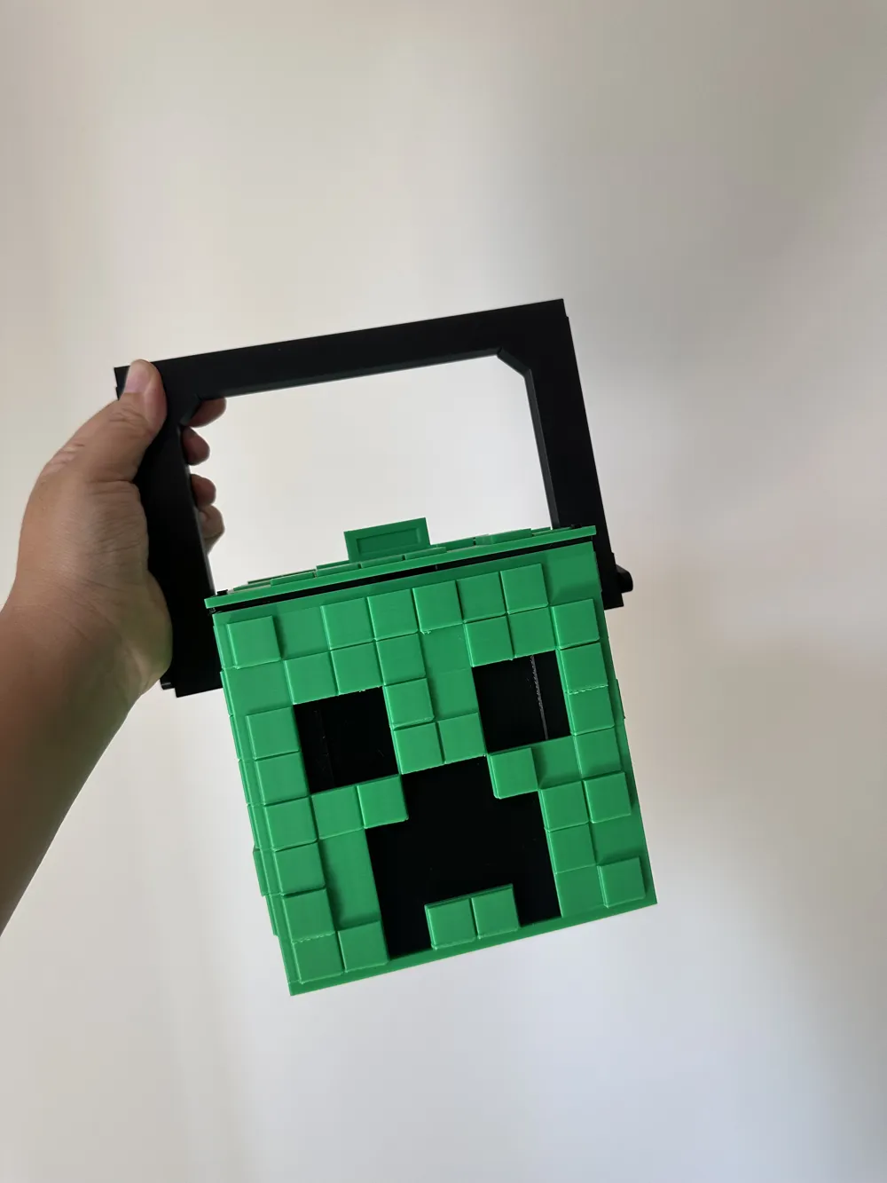 Minecraft Creeper Halloween Candy Bucket, photo 3 of 4 - Candy Bowls & Trick-or-treat, trick or treat
