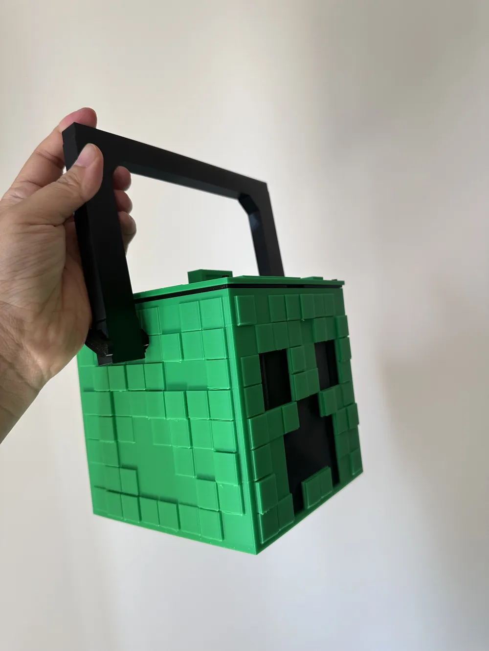 Minecraft Creeper Halloween Candy Bucket, photo 4 of 4 - Candy Bowls & Trick-or-treat, costume