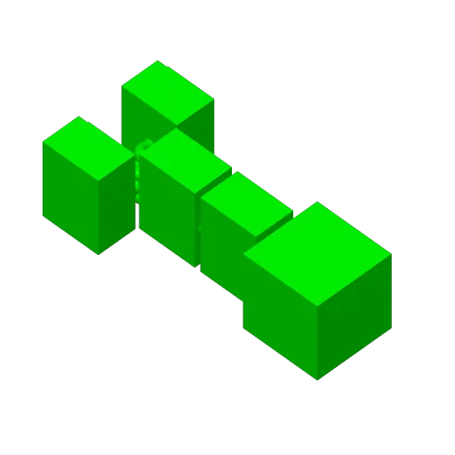 Minecraft creeper inspired articulated, another view - Articulated Characters & Robots, toy