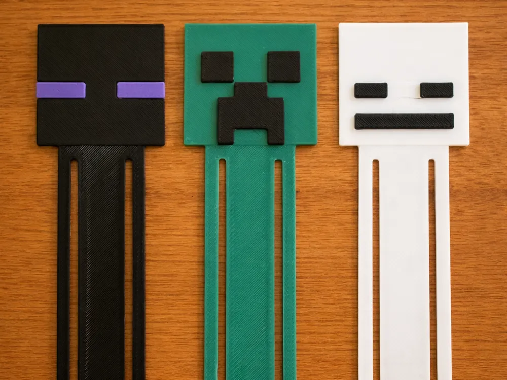 Minecraft (Creeper, Skeleton, Enderman) Bookmarks