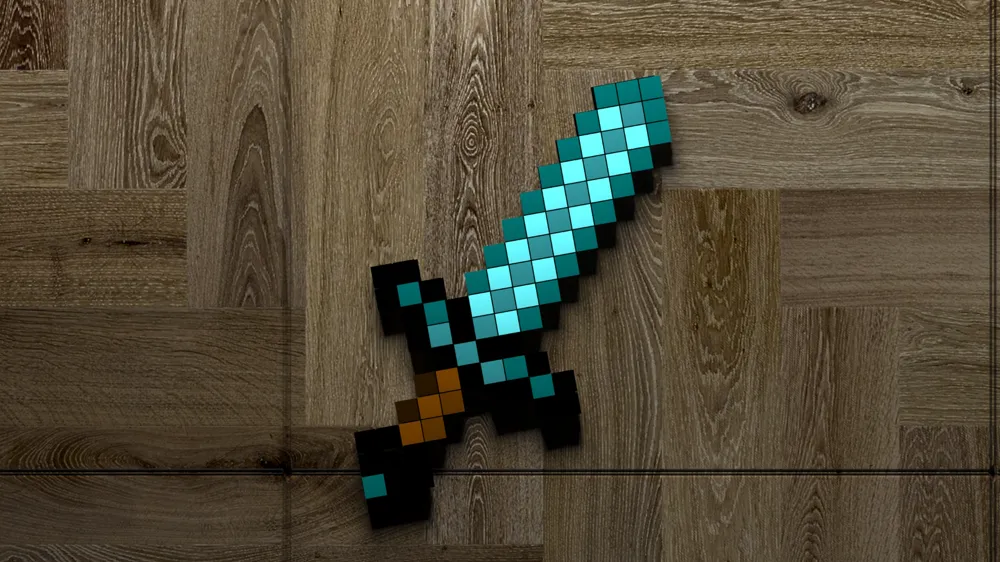 Minecraft Diamond Sword Pendant Minecraft Diamond Sword Pendant
