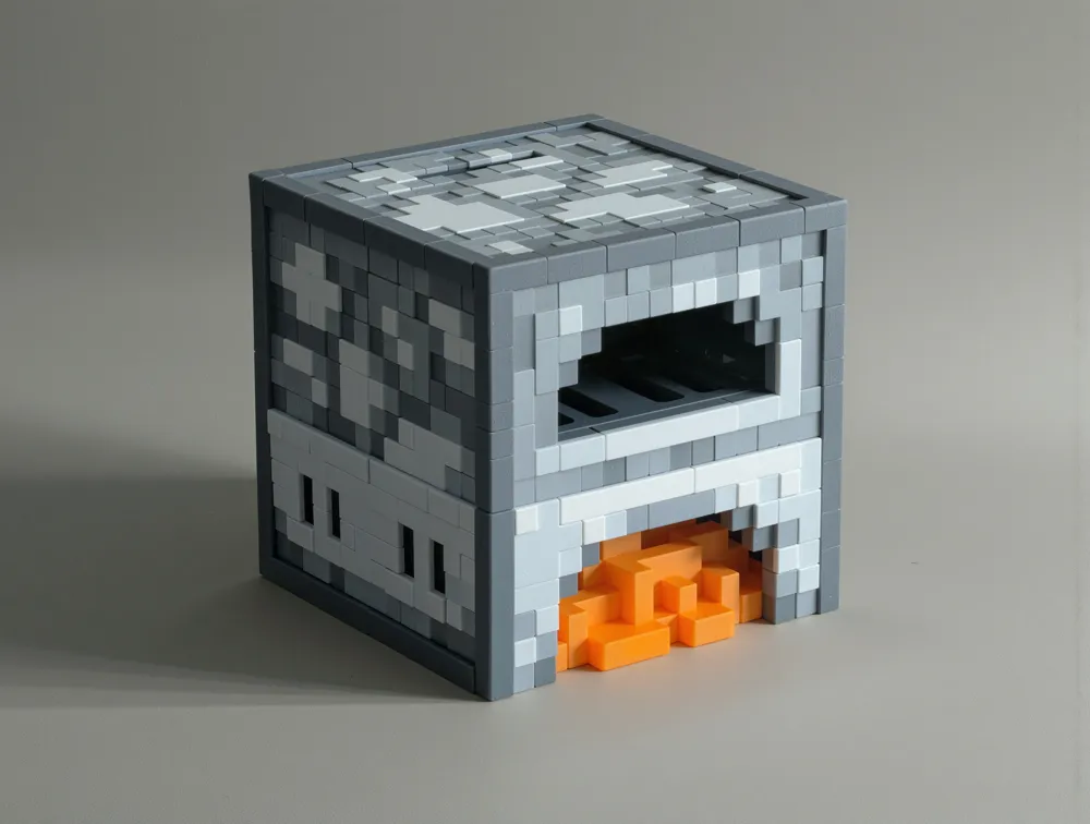 Minecraft Furnace Nightlight with Secret Money Box, photo 4 of 4 - Piggy Banks & Money Boxes, moneybox