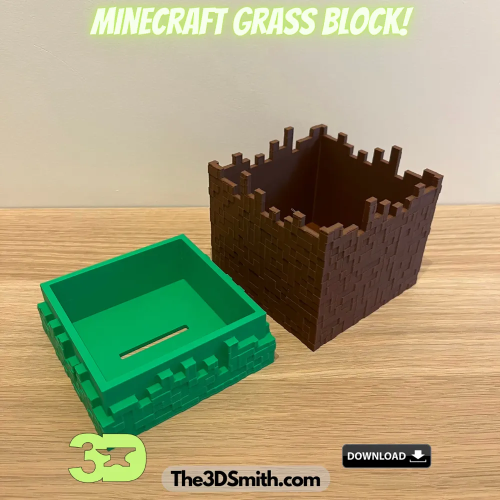 Minecraft Grass Piggybank / Box / Penholder / Vase, photo 3 of 4 - Vases, sand