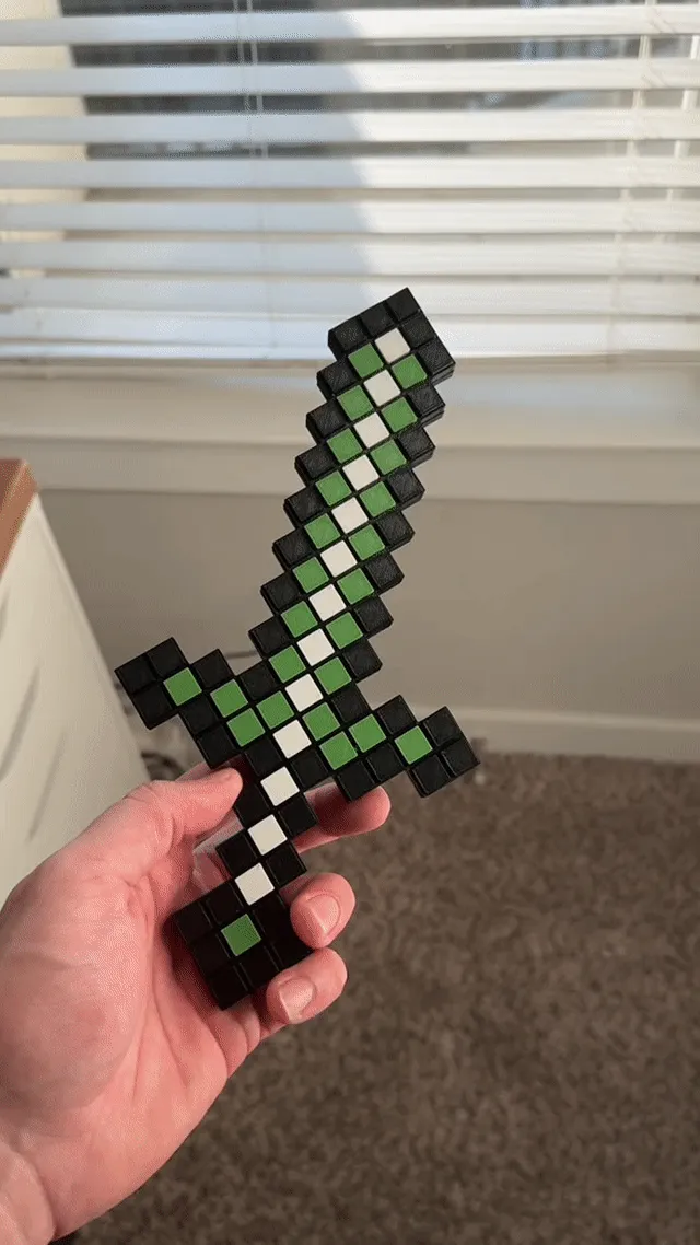 Minecraft-Inspired Double-Sided Customizable Sword, photo 4 of 4 - Swords & Katanas, cosplay