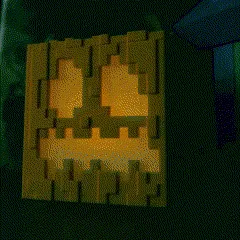 Minecraft Jack-o-lantern halloween box/lantern, photo 3 of 4 - Pumpkins & Jack-o-lanterns, light
