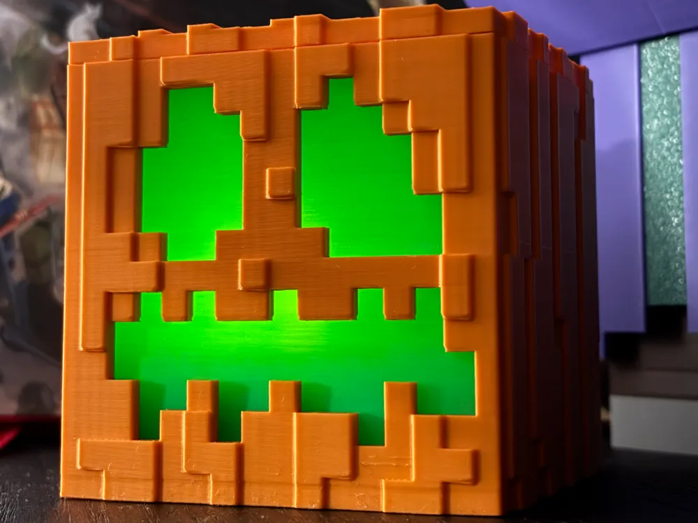 Minecraft Jack-o-lantern halloween box/lantern