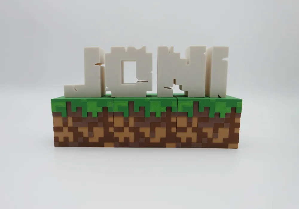 Minecraft Lettering - perfect gift minecraft fans, photo 3 of 4 - Gaming & Pop Culture Signs, nerd