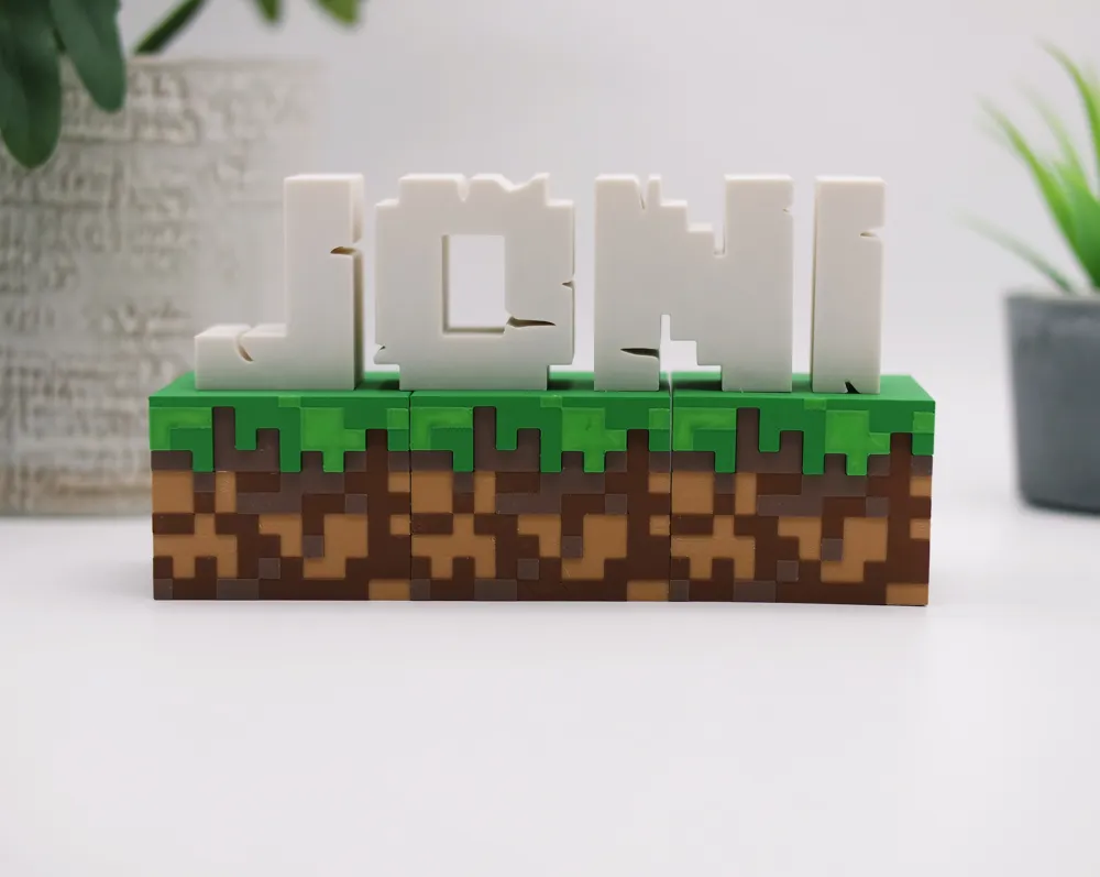 Minecraft Lettering - perfect gift minecraft fans