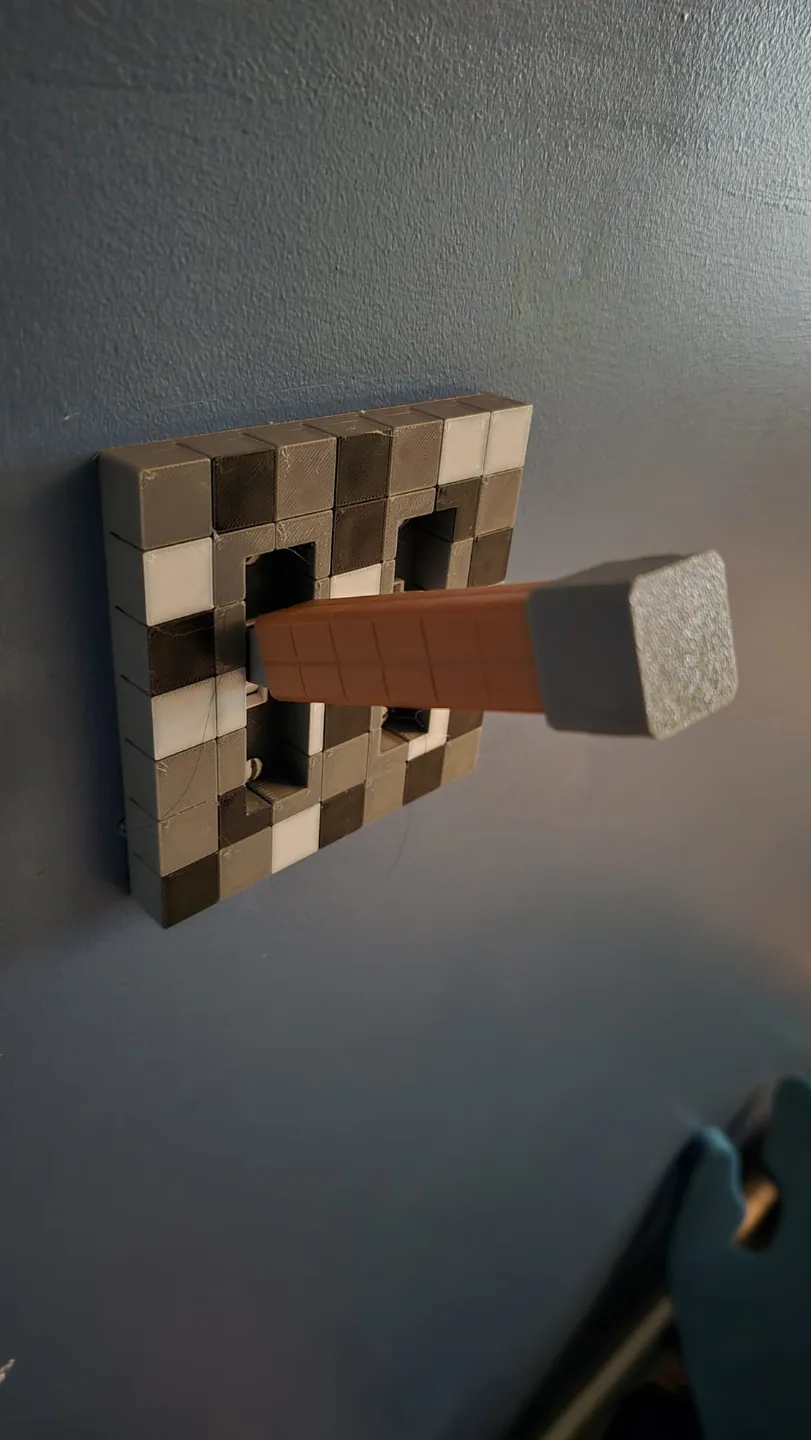 Minecraft Lever Double Light Switch, photo 3 of 4 - Router, Wi-Fi & Network Mounts, switch cover