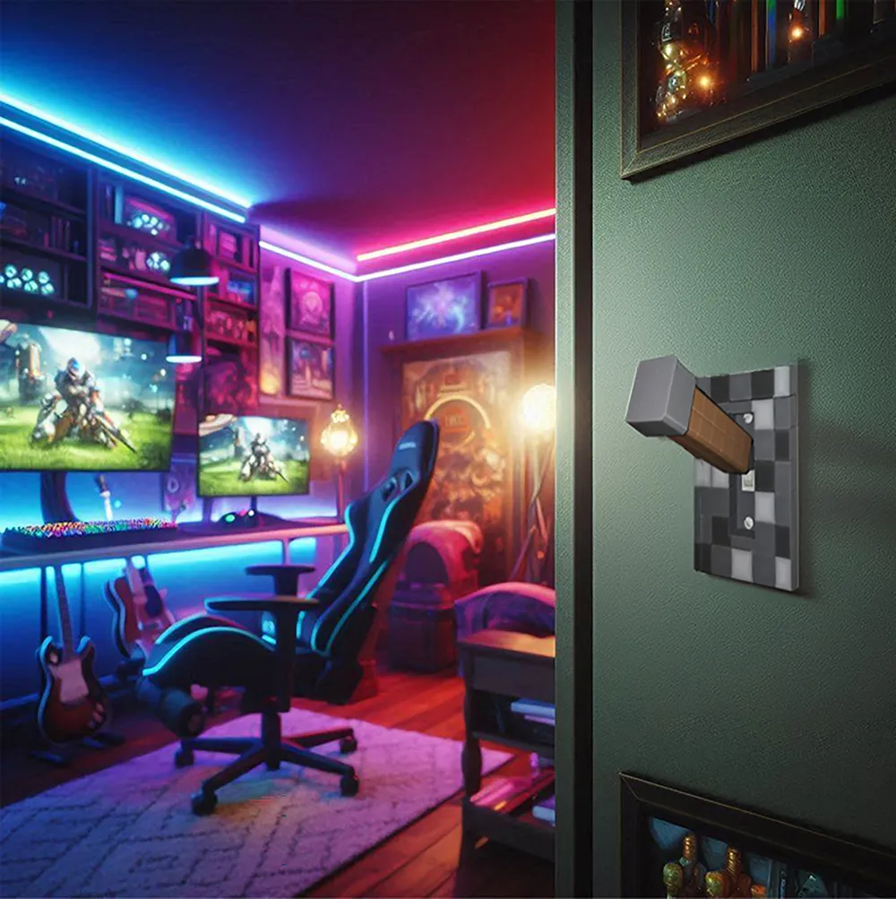 Minecraft Light Switch Lever - 2 at a time, photo 3 of 4 - Router, Wi-Fi & Network Mounts, gamer