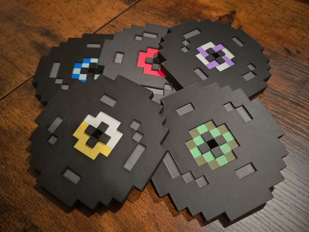 Minecraft Music Disc Coasters, photo 4 of 4 - Character Coasters, drink