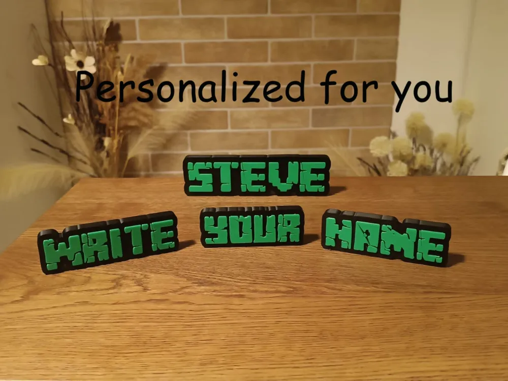 Minecraft Name Personalized, another view - Name & Initial Gifts, font