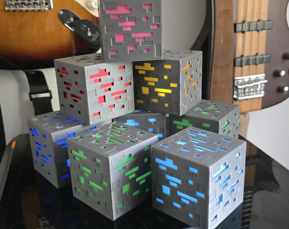 MINECRAFT ORE TEA LIGHT BOX, photo 4 of 4 - Character Tealight Holders, gold