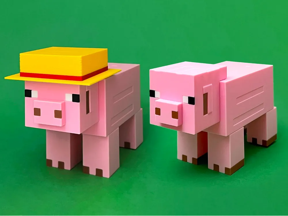 Minecraft Pig - v.1.1 summer hat update