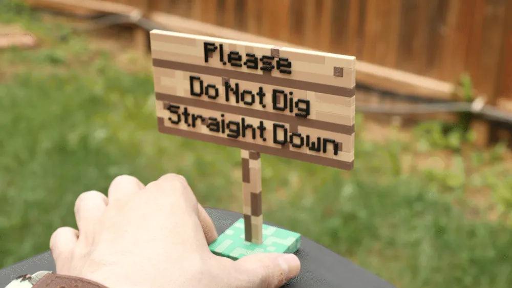 Minecraft Sign - Make Your Own [With Grass Base]