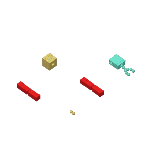 Minecraft Steve Ball and Socket, another view - Screwdrivers, Spanners & Wrenches, articulated
