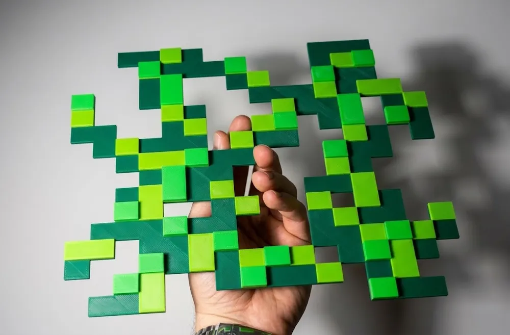 Minecraft Style Modular Vines - 3D Pixel Wall Art, photo 4 of 4 - Pixel Art & Mosaics, wall decor