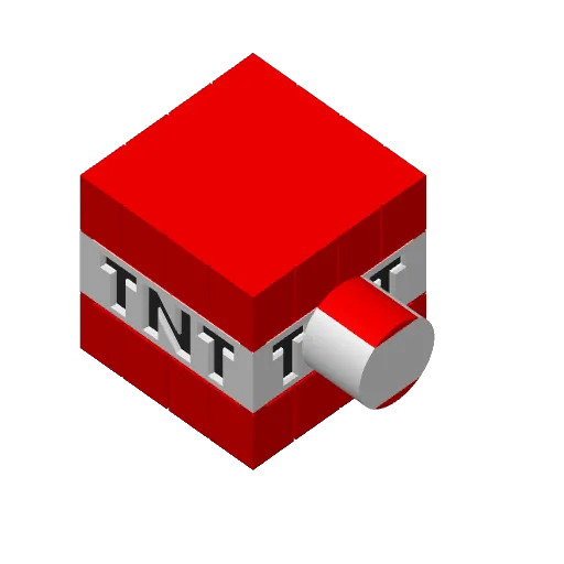 Minecraft TNT furniture handle knob drawer, another view - Drawer Handles & Knobs, tntblock
