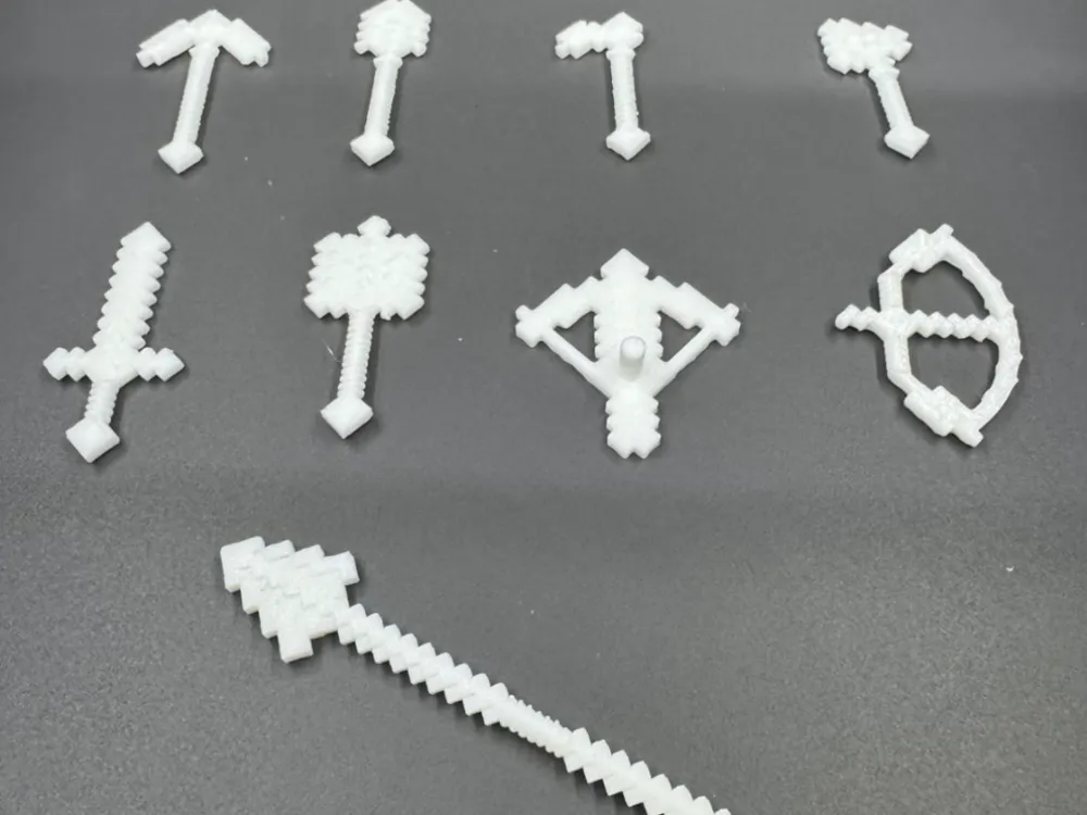 Minecraft weapons and tools V2 (brick compatible)