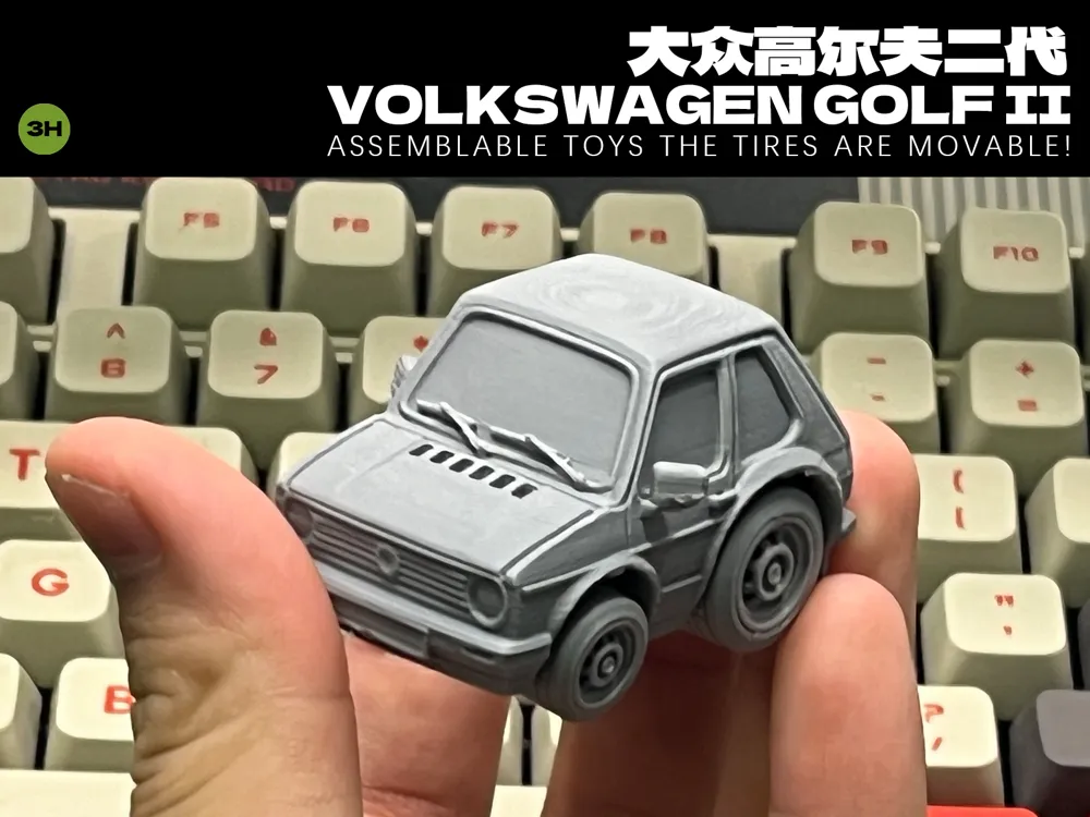 Mini Volkswagen Golf Mk2 Moving Toy Car