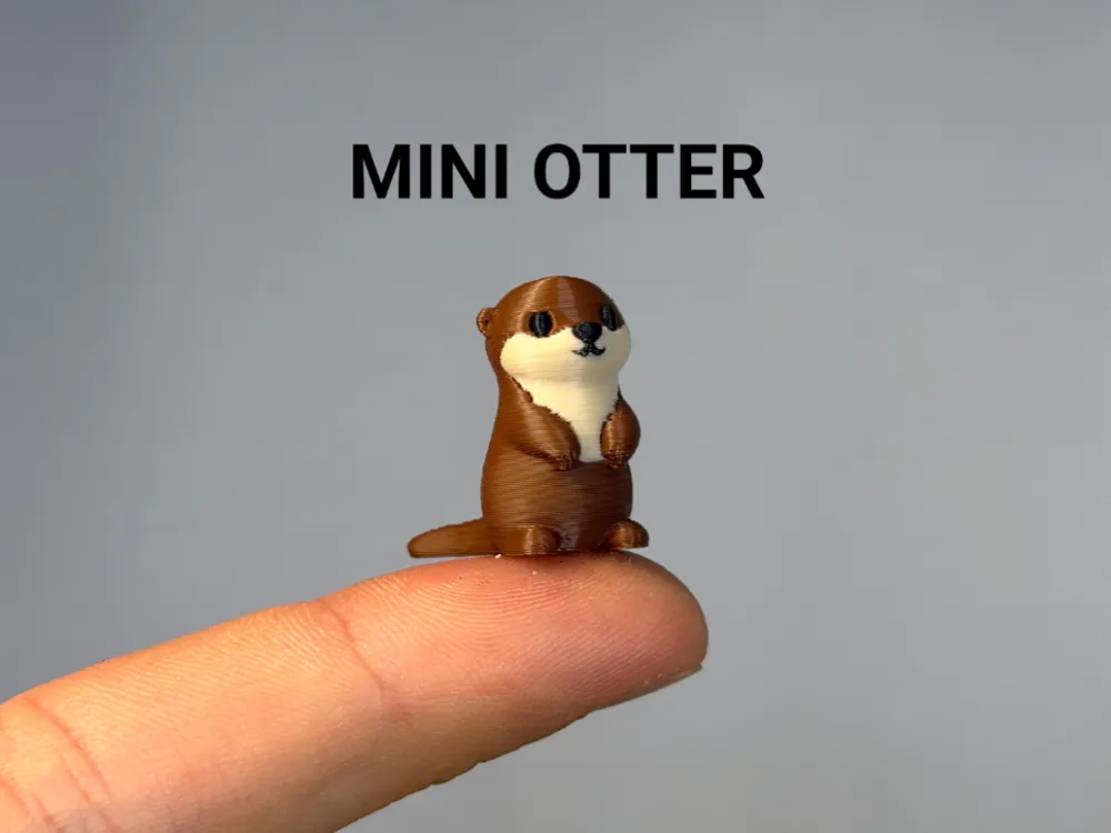 Mini Baby Otter, photo 3 of 4 - Mini Baby Otter Miniatures