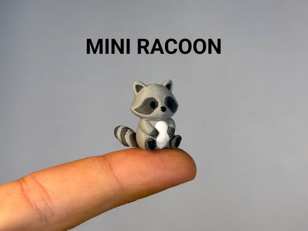 Mini Baby Raccoon, photo 3 of 4 - Mini Baby Raccoon Miniatures