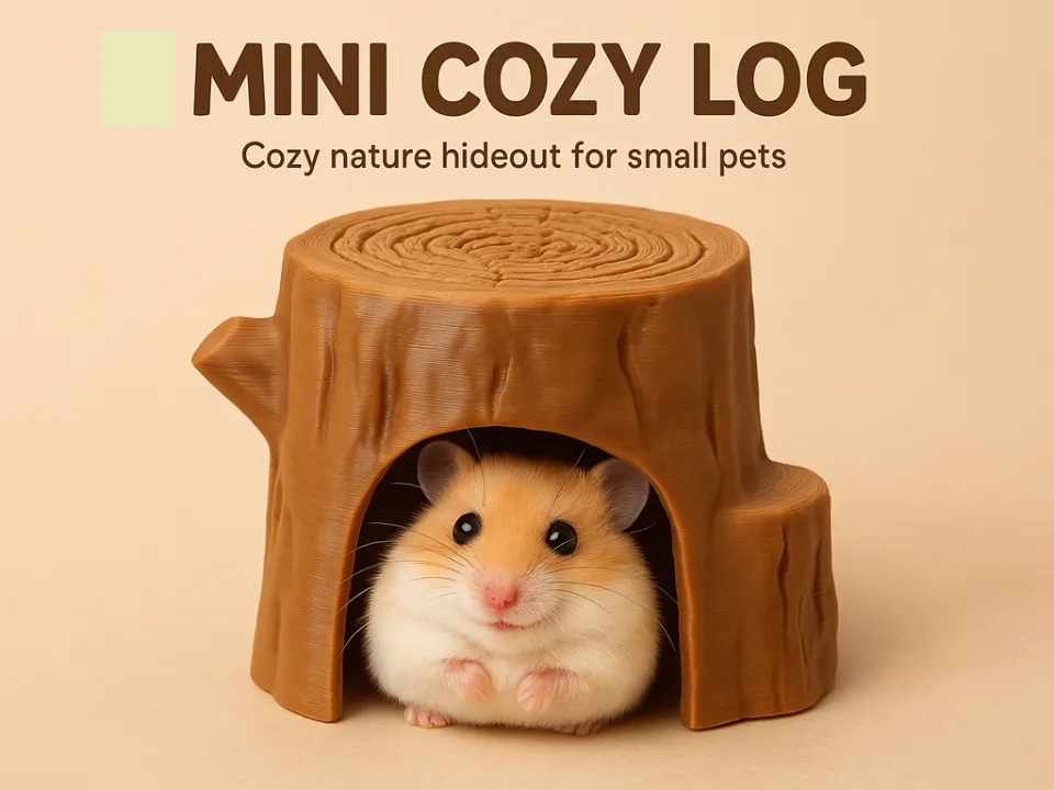 Mini Cozy Log, Small Pet Hideout