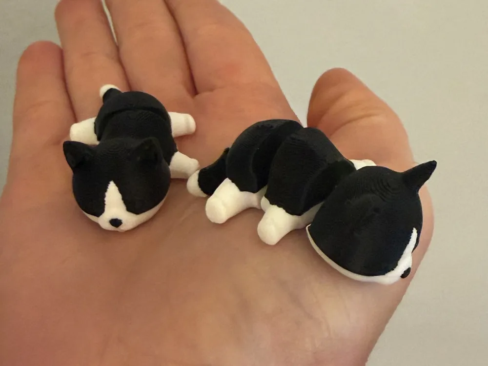 Mini Flexi Cat, Tuxedo Kitten, photo 4 of 4 - Mini Flexi Cat, Tuxedo Kitten Miniatures