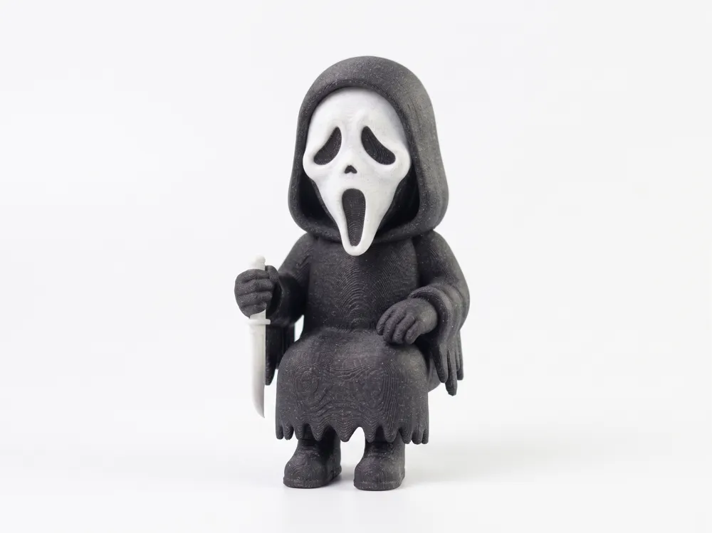 Mini Ghost Face, Sitting on Monitor, photo 2 of 4 - Mini Ghost Face, Sitting on Monitor Desk & Office