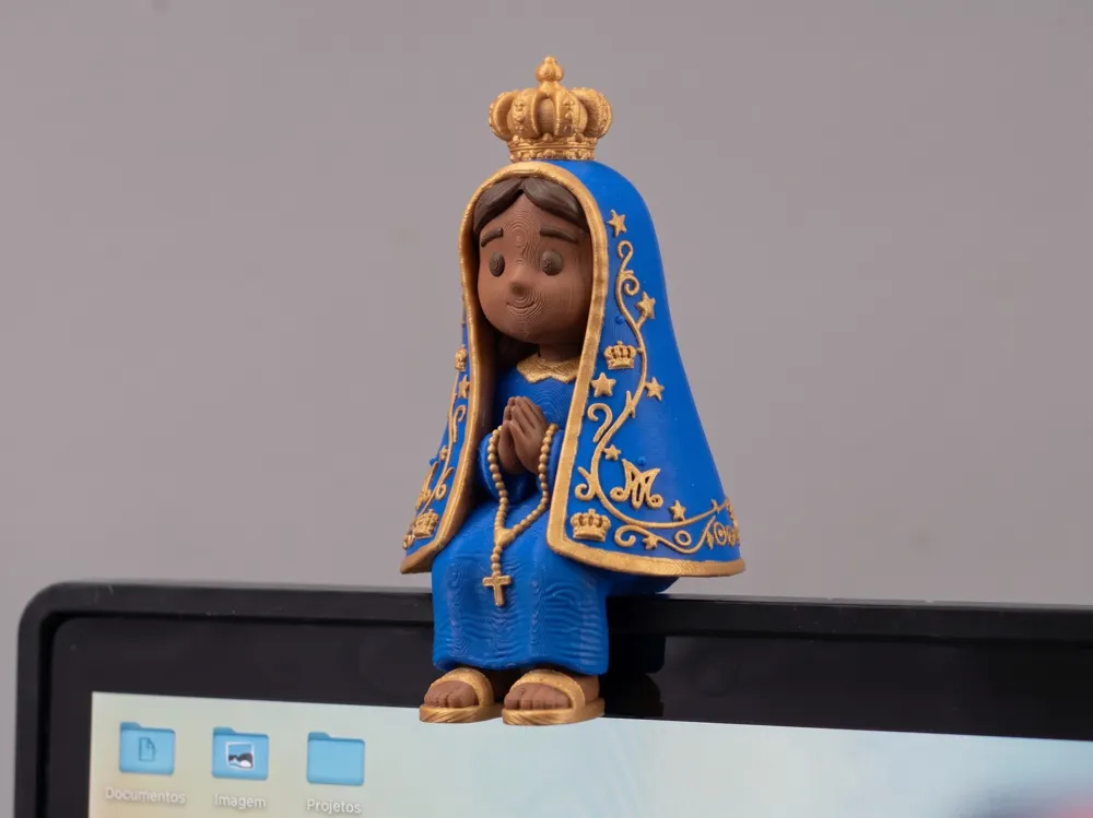 Mini Nossa Senhora Aparecida, Sentada no Monitor, photo 2 of 4 - Mini Nossa Senhora Aparecida, Sentada no Monitor Miniatures