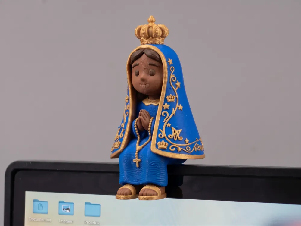 Mini Nossa Senhora Aparecida, Sentada no Monitor - Other Miniatures, in stock in India