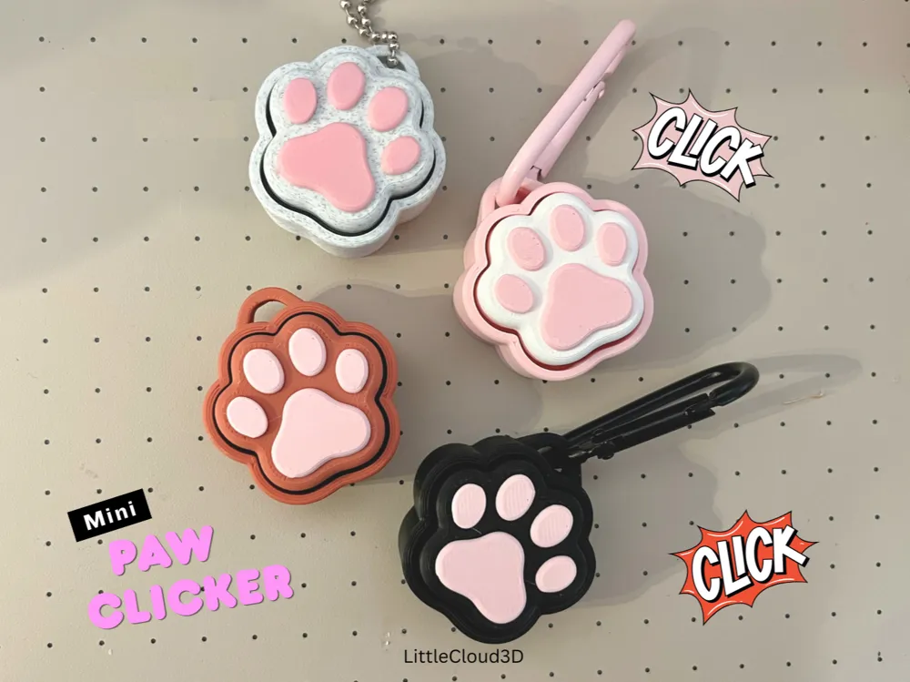 Mini Paw Clicker Keychain ︎︎• Satisfying clicks, photo 4 of 4 - Mini Paw Clicker Keychain ︎︎• Satisfying clicks Toys & Games
