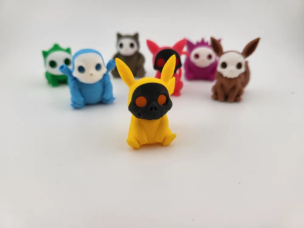 Mini Pikachu Skull, Figure toy art, photo 3 of 4 - Mini Pikachu Skull, Figure toy art Miniatures