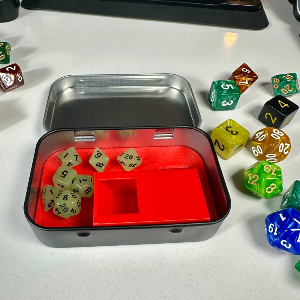 Mini Portable Dice Tower Insert For Tin Case, photo 4 of 4 - Mini Portable Dice Tower Insert For Tin Case Hobby & DIY