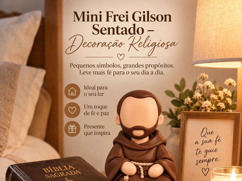 Mini Frei Gilson Sentado, Decoração Religiosa - People, in stock in India