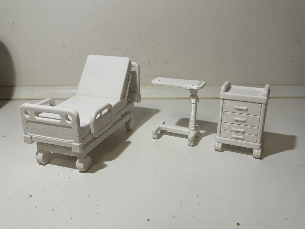 Miniature Hospital Room Furniture Set, photo 3 of 4 - Miniature Hospital Room Furniture Set Miniatures