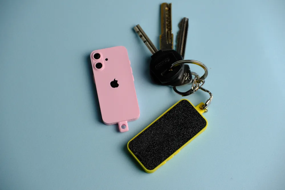 Miniature iPhone 16. Keychain for keys, photo 4 of 4 - Miniature iPhone 16. Keychain for keys Tools