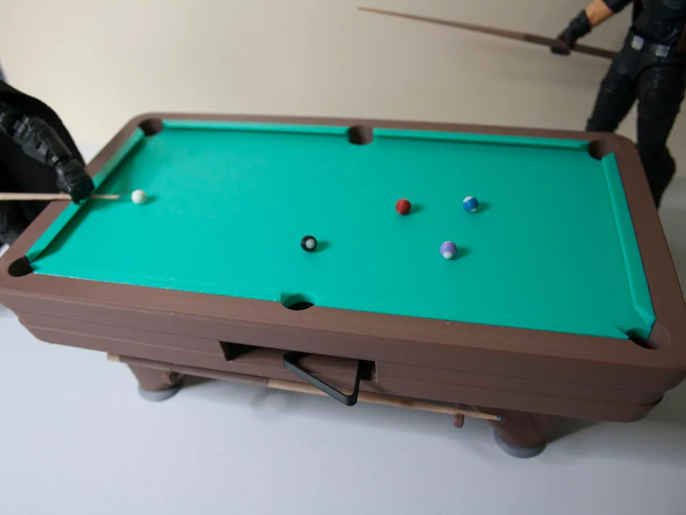 Miniature Pool Billard scale 1:10 for dioramas, photo 2 of 4 - Miniature Pool Billard scale 1:10 for dioramas Figurines & Collectibles