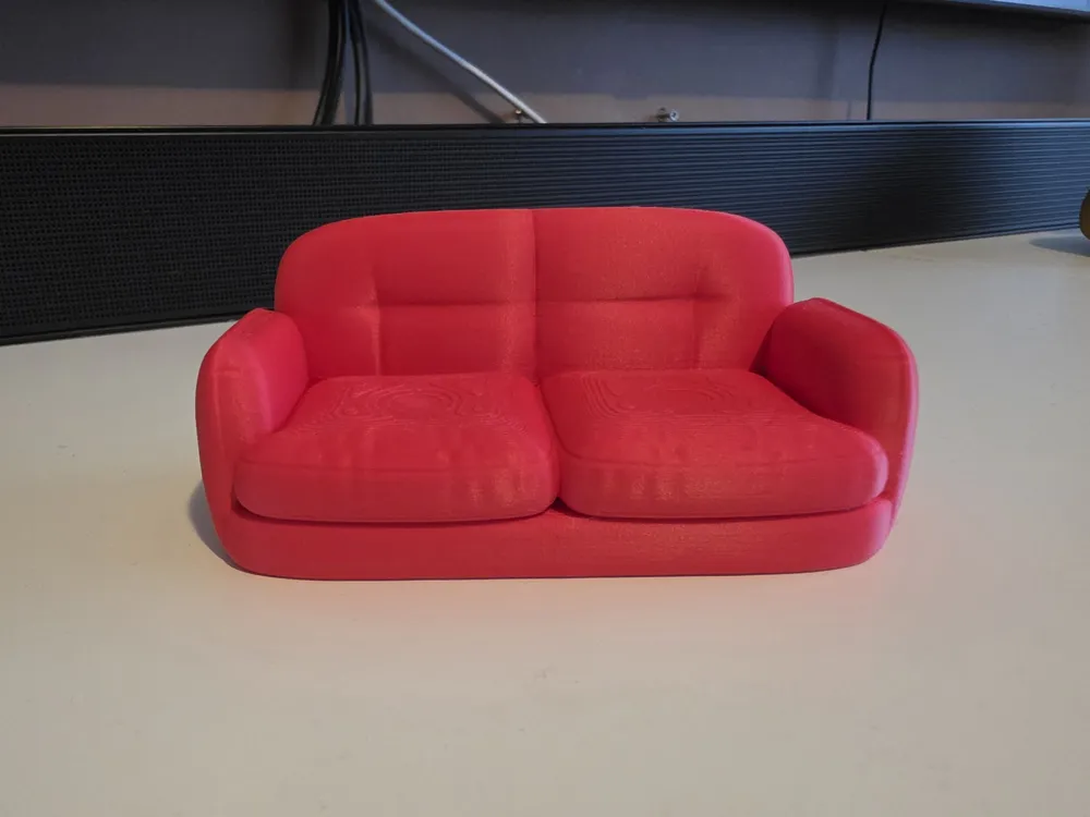 Miniature Romantic Loveseat sofa 1:12 Sylvanian, photo 3 of 4 - Miniature Romantic Loveseat sofa 1:12 Sylvanian Miniatures