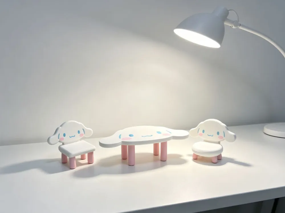 Cinnamoroll Miniature Table and Chair Set, photo 3 of 4 - Cinnamoroll Miniature Table and Chair Set Miniatures